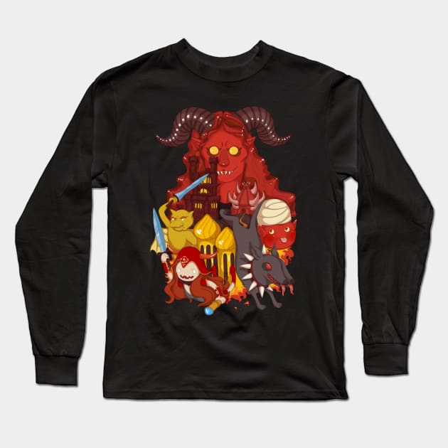 HoMM III Inferno Long Sleeve T-Shirt by bhawanie